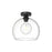Castilla 12-in Clear Glass/matte Black 1 Light Flush Mount | FM506312MBCL