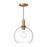 Castilla 10-in Aged Gold/clear Glass 1 Light Pendant | PD506210AGCL