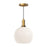 Castilla 10-in Aged Gold/opal Matte Glass 1 Light Pendant | PD506210AGOP