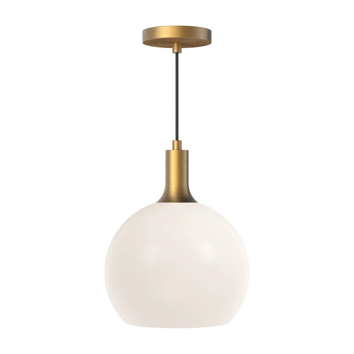 Castilla 10-in Aged Gold/opal Matte Glass 1 Light Pendant | PD506210AGOP
