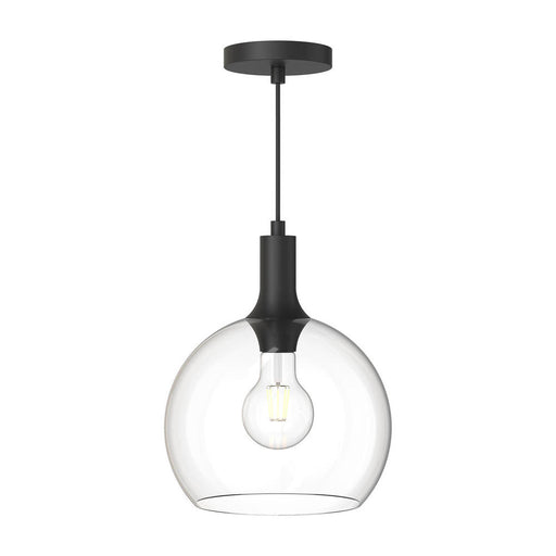 Castilla 10-in Clear Glass/matte Black 1 Light Pendant | PD506210MBCL
