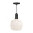 Castilla 10-in Matte Black/opal Matte Glass 1 Light Pendant | PD506210MBOP