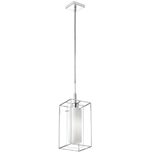 1lt Pendant, Rectangular Metal Frame W/frosted Gls | CBE-61P-PC