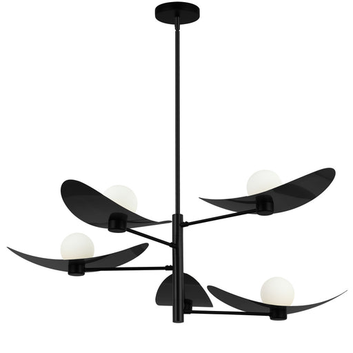 5 Light  Chandelier, Mb W/ Opal Glass | CBL-405C-MB