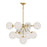 Celia 31-in Brushed Gold/opal Glass 9 Lights Chandeliers | CH415331BGOP