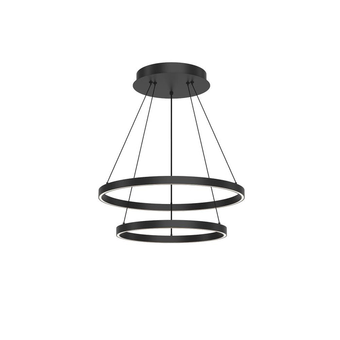 Cerchio 24-in Black Led Chandeliers | CH87224-BK-UNV-010