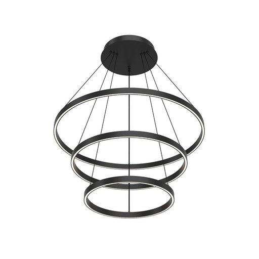 Cerchio 32-in Black Led Chandeliers | CH87332-BK-UNV-010
