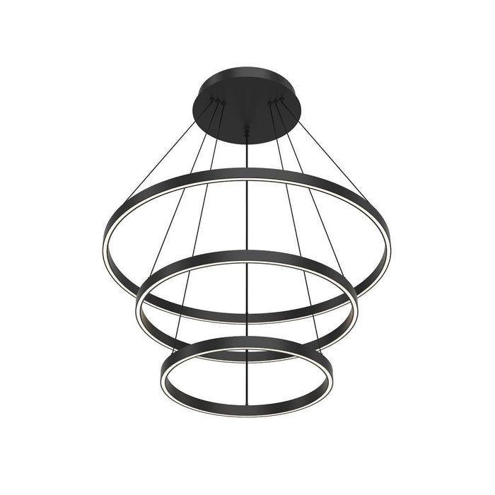 Cerchio 32-in Black Led Chandeliers | CH87332-BK-UNV-010