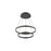 Kuzco Lighting Inc Cerchio 24-in Black LED Chandeliers