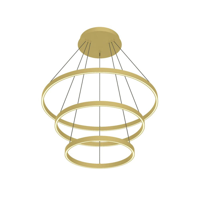 Kuzco Lighting Inc Cerchio 32-in Brushed Gold LED Chandeliers