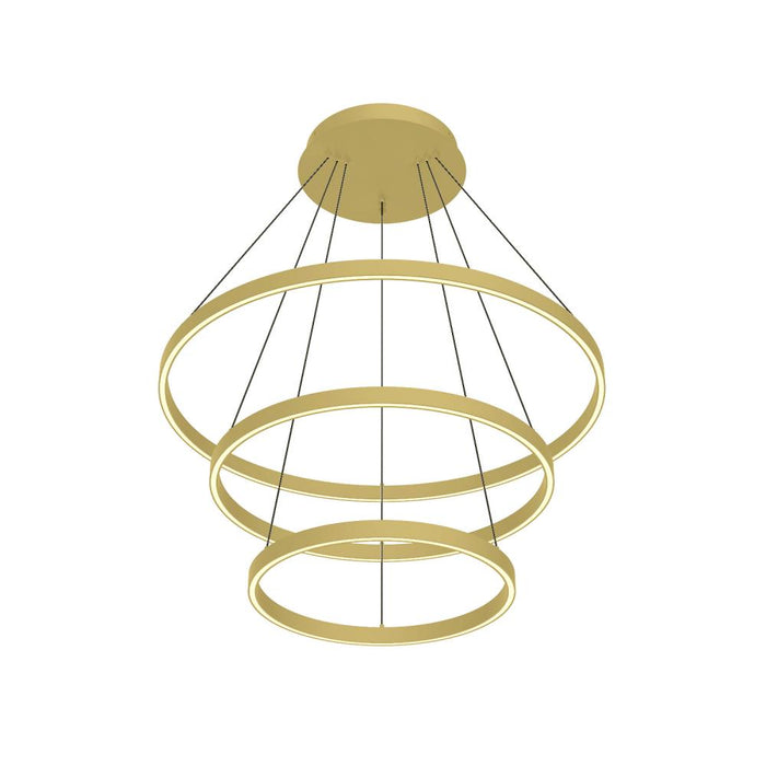 Cerchio 32-in Brushed Gold Led Chandeliers | CH87932-BG