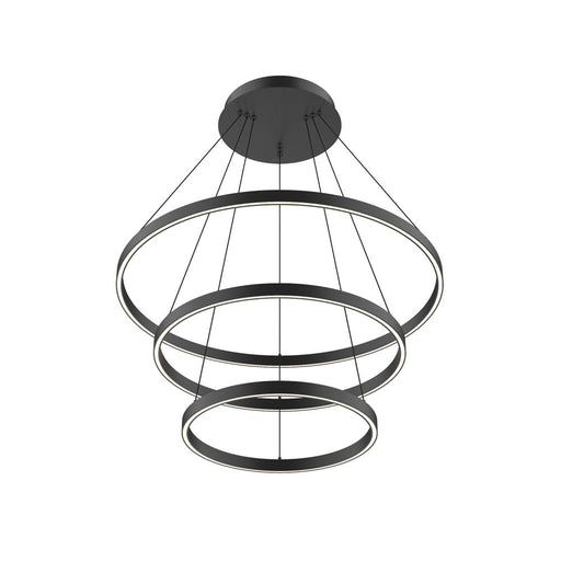 Cerchio 32-in Black Led Chandeliers | CH87932-BK