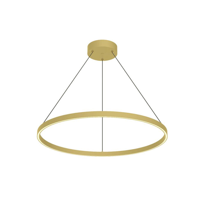 Cerchio 32-in Brushed Gold Led Pendant | PD87132-BG-UNV-010