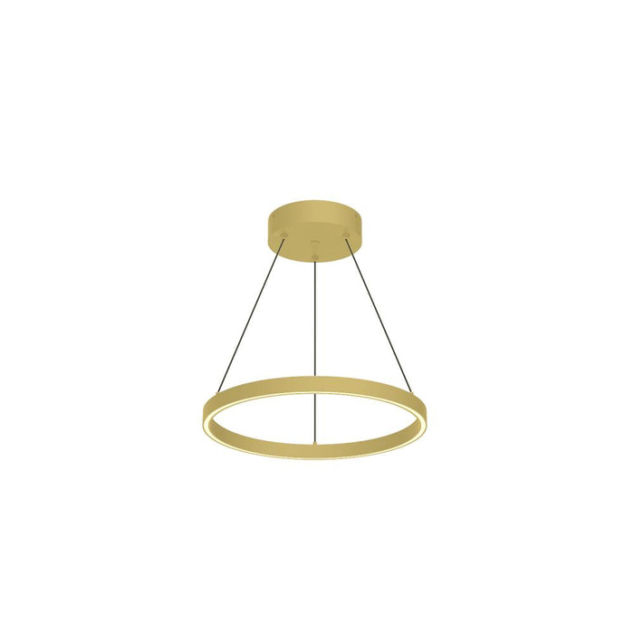 Kuzco Lighting Inc Cerchio 18-in Brushed Gold LED Pendant