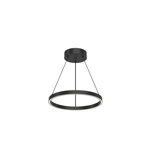 Cerchio 18-in Black Led Pendant | PD87718-BK-UNV-010