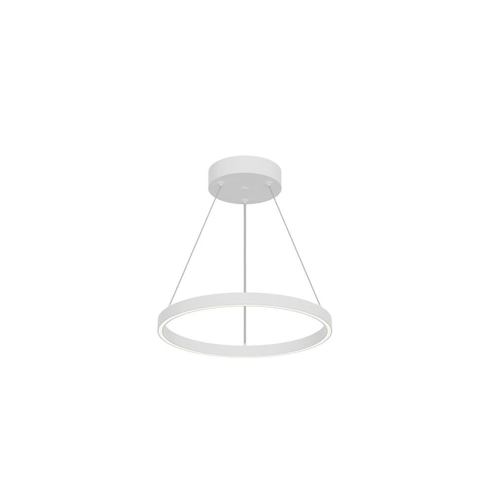 Cerchio 18-in White Led Pendant | PD87718-WH-UNV-010