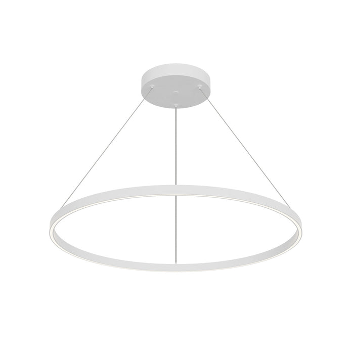 Cerchio 36-in White Led Pendant | PD87736-WH-UNV-010
