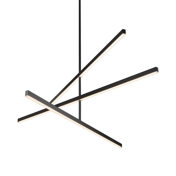 Vega 56-in Black Led Chandeliers | CH10356-BK-UNV
