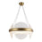 Taurus 22-in Vintage Brass/clear Ribbed Glass Led Chandelier | CH13922-VBCR-UNV