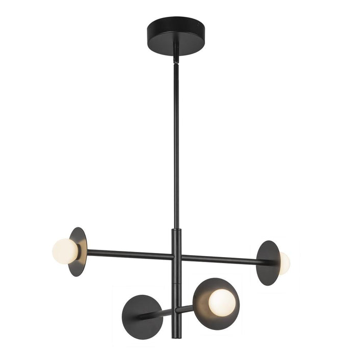 Elixir 22-in Black Led Chandelier | CH15504-BK-UNV