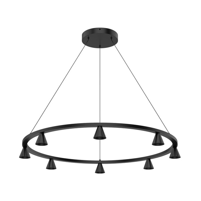 Dune 33-in Black Led Chandeliers | CH19933-BK-UNV