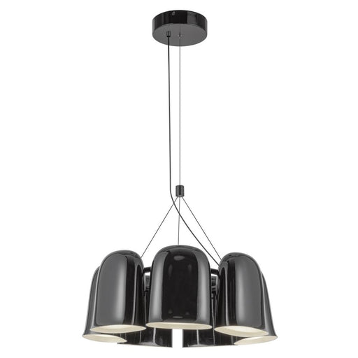 Bell 20-in Glossy Black Led Chandelier | CH21120-GBK-UNV