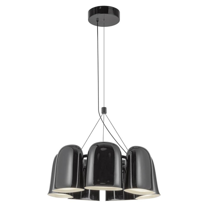 Bell 20-in Glossy Black Led Chandelier | CH21120-GBK-UNV
