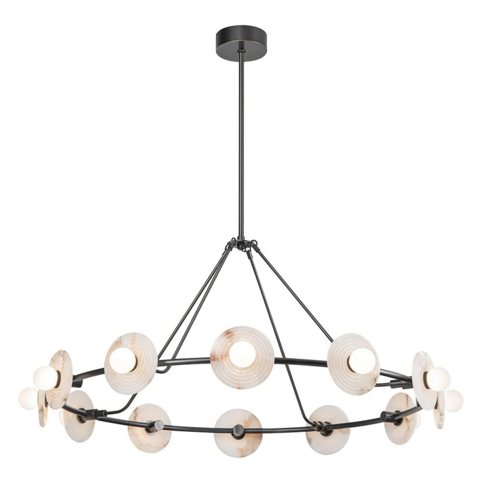 Dahlia 46-in Urban Bronze/alabaster Led Chandeliers | CH346046UBAR-UNV