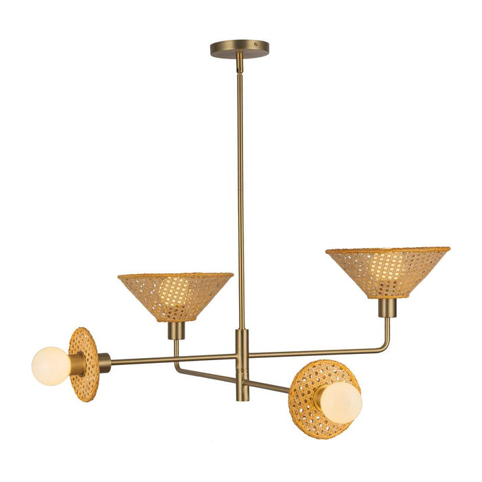 Piper 38-in Brushed Gold Socket Chandelier | CH432438BG