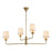 Bridgette 45-in Brushed Gold/white Linen Socket Chandelier | CH497445BGWL