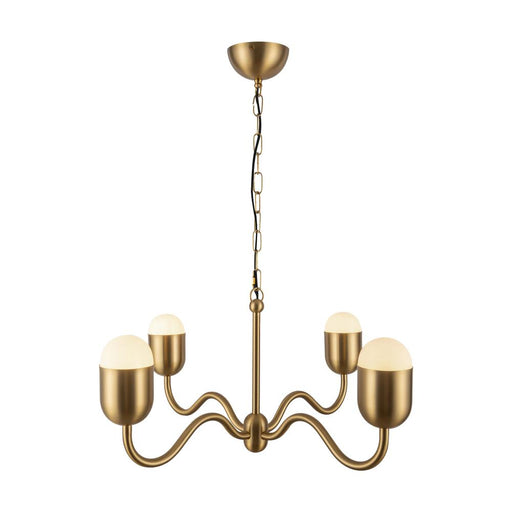 Effie 27-in Brushed Gold/opal Glass Socket Chandelier | CH558427BGOP