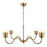 Effie 39-in Brushed Gold/opal Glass Socket Chandelier | CH558439BGOP