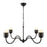 Effie 39-in Matte Black/opal Glass Socket Chandelier | CH558439MBOP