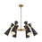Blake 32-in Matte Black/aged Gold Socket Chandelier | CH574632MBAG