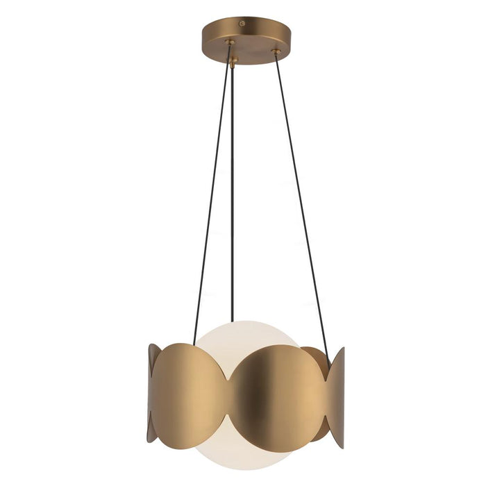 Ciel 10-in Brushed Gold/opal Glass Socket Chandelier | CH59810-BG/OP