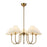 Rosemary 31-in Brushed Gold/folded White Socket Chandelier | CH610530BGFW