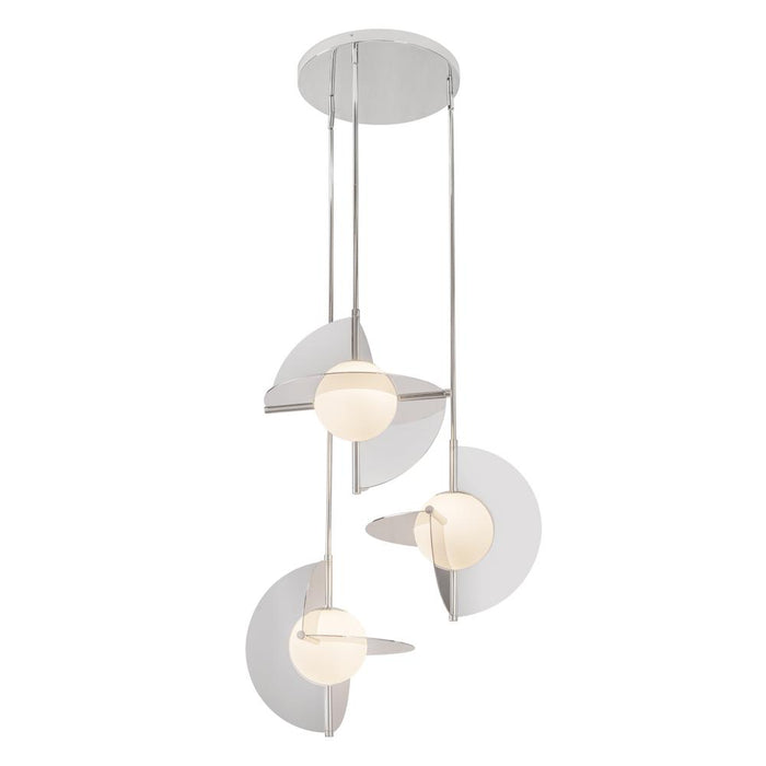 Scorpio 27-in Polished Nickel/opal Glass Led Chandelier | CH65127-PN/OP-UNV