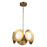 Cleo 16-in Brushed Gold/opal Glass Led Chandelier | CH77916-BG/OP-UNV