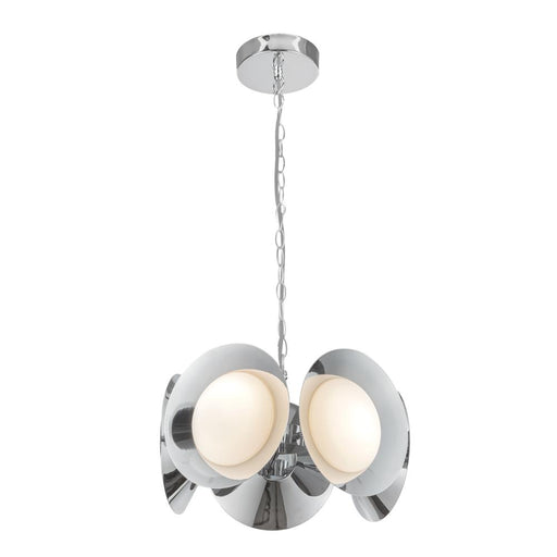 Cleo 16-in Chrome/opal Glass Led Chandelier | CH77916-CH/OP-UNV
