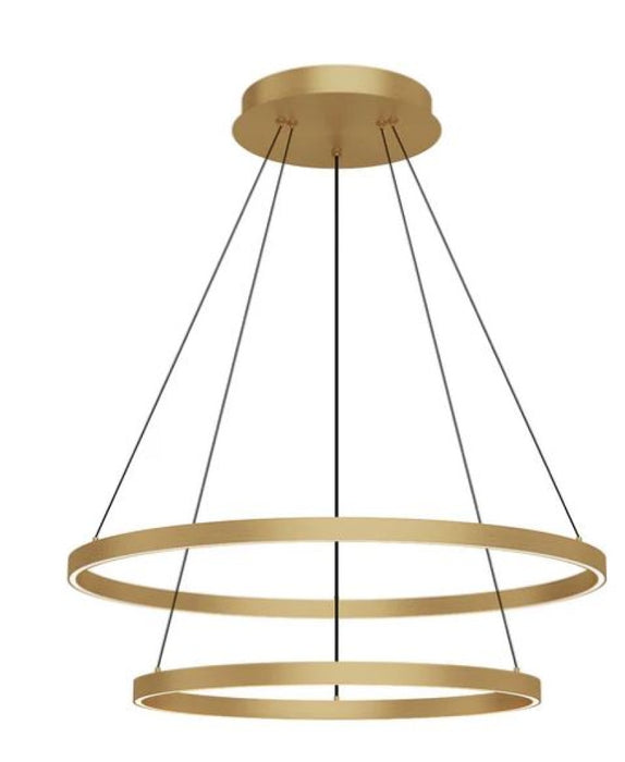 Cerchio 32-in Brushed Gold Led Chandeliers | CH87232-BG-UNV-010