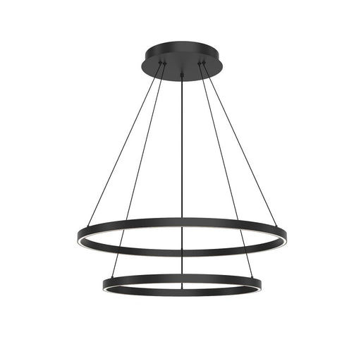 Cerchio 32-in Black Led Chandeliers | CH87232-BK-UNV-010