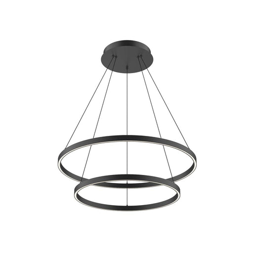 Cerchio 32-in Black Led Chandeliers | CH87832-BK-UNV-010