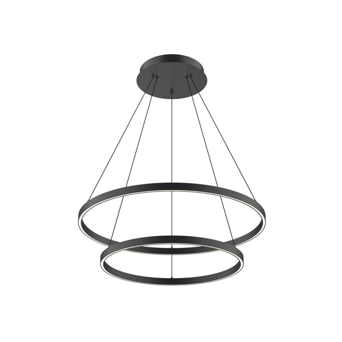 Cerchio 32-in Black Led Chandeliers | CH87832-BK-UNV-010