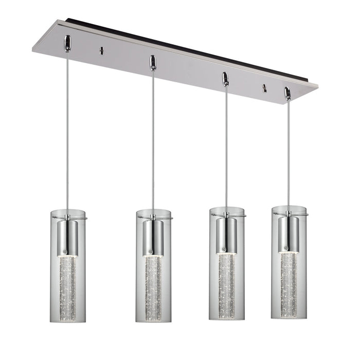 Champagne 25-in Chrome 4-light Multi Pendant | MP4401CH-04