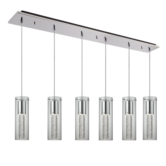 Champagne 42-in Chrome 6-light Multi Pendant | MP4401CH-06