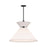 Alora Chapelle 22-in Matte Black/White Linen 1 Light Pendant