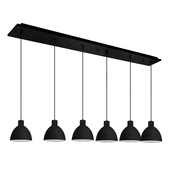 Chroma 42-in Black 6-light Multi Pendant | MP1706BK-06