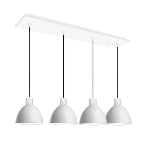 Chroma 28-in Glossy White 4-light Multi Pendant | MP1706WG-04