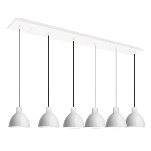 Chroma 42-in Glossy White 6-light Multi Pendant | MP1706WG-06