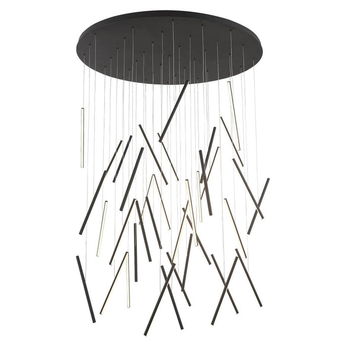 Kuzco Lighting Inc Chute 50-in Black LED Multi Pendant